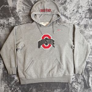 Vintage Y2K NCAA NIKE Teams Tag Size XL Ohio State Pullover Hoodie Long Sleeve